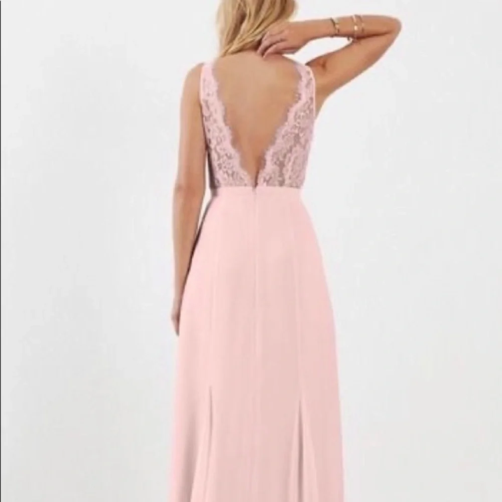 WEDDINGTON WAY by Adrianna Papell Mila Rose Blushing Rose Dress Sz 18 - Picture 3 of 16